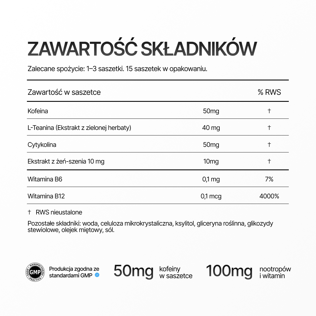 Saszetki na produktywność